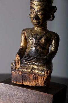 South East Asian lacquered wood Buddha 19th century - 3690742