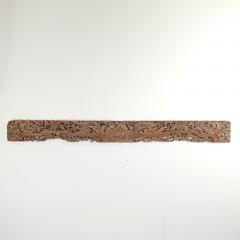 Southeast Asian Hardwood Carved Lintel 19th century or earlier - 3521834