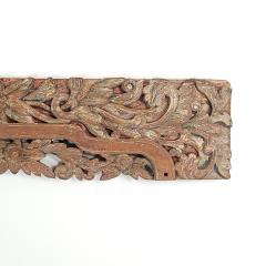 Southeast Asian Hardwood Carved Lintel 19th century or earlier - 3521835