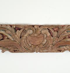 Southeast Asian Hardwood Carved Lintel 19th century or earlier - 3521836