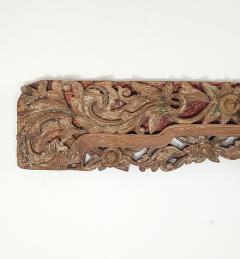 Southeast Asian Hardwood Carved Lintel 19th century or earlier - 3521839