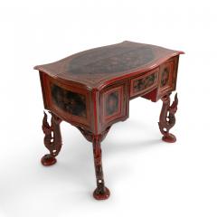 Southeast Asian Red Lacquered Decorated Desk - 1429062