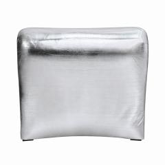 Space Age Moscheni Fiberglass And Silver Vinyl Fabric Italian 1970s Lounge Chair - 4514208