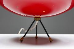 Space Age Red Black Lamp 1970s - 2340174