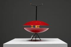 Space Age Red Black Lamp 1970s - 2340187