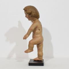 Spanish 17th 18th Century Hand Carved Wooden Baroque Angel - 4111914