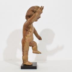 Spanish 17th 18th Century Hand Carved Wooden Baroque Angel - 4111915