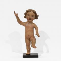 Spanish 17th 18th Century Hand Carved Wooden Baroque Angel - 4457226