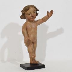 Spanish 17th 18th Century Hand Carved Wooden Baroque Angel - 4111934
