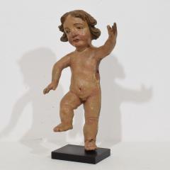 Spanish 17th 18th Century Hand Carved Wooden Baroque Angel - 4111938