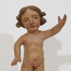 Spanish 17th 18th Century Hand Carved Wooden Baroque Angel - 4111939