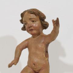Spanish 17th 18th Century Hand Carved Wooden Baroque Angel - 4111940