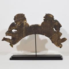 Spanish 18th Century Carved Wooden Baroque Angel Fragment - 4120864