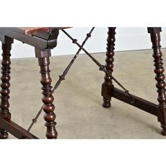 Spanish 18th Century Chestnut Forged Iron Table - 4663618