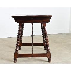 Spanish 18th Century Chestnut Forged Iron Table - 4663619