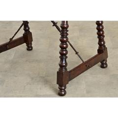 Spanish 18th Century Chestnut Forged Iron Table - 4663620