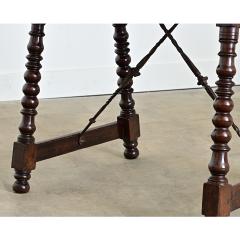 Spanish 18th Century Chestnut Forged Iron Table - 4663639