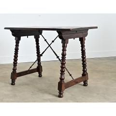 Spanish 18th Century Chestnut Forged Iron Table - 4663646