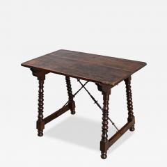 Spanish 18th Century Chestnut Forged Iron Table - 4703606
