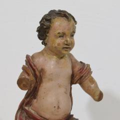 Spanish 18th Century Hand Carved Wooden Baroque Angel - 4120965