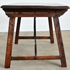 Spanish 18th Century Single Plank Top Walnut Iron Table - 4645617