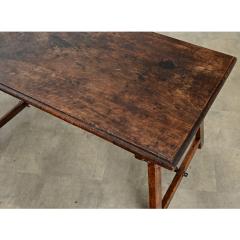 Spanish 18th Century Single Plank Top Walnut Iron Table - 4645647