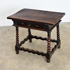 Spanish 18th Century Solid Carved Chestnut Table - 4712493