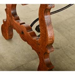 Spanish 19th Century Solid Oak Dining Table - 4215686