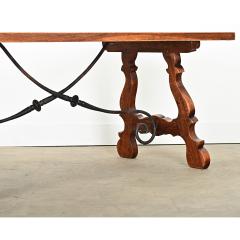 Spanish 19th Century Solid Oak Dining Table - 4215710
