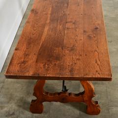 Spanish 19th Century Solid Oak Dining Table - 4215719