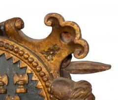 Spanish Baroque Polychrome And Giltwood Coat Of Arms - 4131177