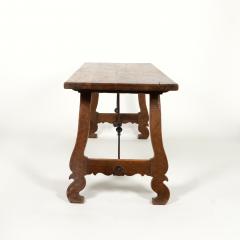 Spanish Baroque Style Chestnut Trestle Table Circa 1850 - 4119078