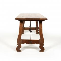 Spanish Baroque Style Chestnut Trestle Table Circa 1850 - 4119081
