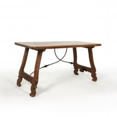 Spanish Baroque Style Chestnut Trestle Table Circa 1850 - 4119082