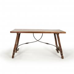 Spanish Baroque Style Chestnut Trestle Table Circa 1850 - 4119083