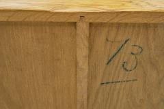 Spanish Brutalist Panel Cabinet in Oak with Geometric Doors Spain 1960s - 4146136