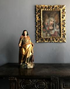 Spanish Colonial Antique Santo Figure - 367627