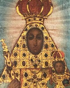 Spanish Colonial Painting of Our Lady of Solitude probably circa 1900 Mexico - 3001637