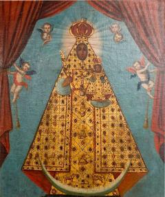 Spanish Colonial Painting of Our Lady of Solitude probably circa 1900 Mexico - 3001676