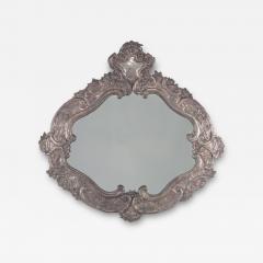 Spanish Colonial Silvered Metal Mirror Peru 19th century or earlier - 4036549