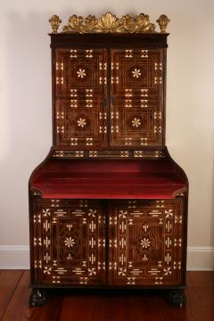 Spanish Colonial inlaid bureau cabinet Mexico partially 18th century - 884700