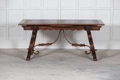 Spanish Extending Oak Iron Dining Table - 2680790