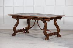 Spanish Extending Oak Iron Dining Table - 2680793