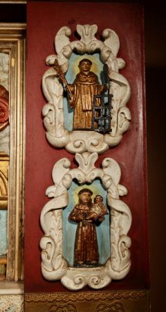 Spanish Folk Art Polychromed Home Altar Circa 1900  - 3381607