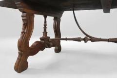 Spanish Friar Table in Liria style made of Olive tree wood Iron s XVIII - 3299099