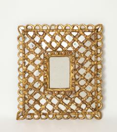 Spanish Gilded and Carved Petite Wood Mirror - 1519140