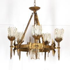 Spanish Gilt Iron Hanging Light - 3634745