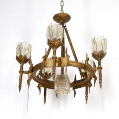 Spanish Gilt Iron Hanging Light - 3634747