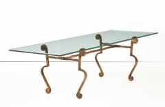 Spanish Gilt Metal and Glass Coffee Table - 1623714