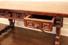 Spanish Iron Mounted Walnut Trestle Console - 3160012